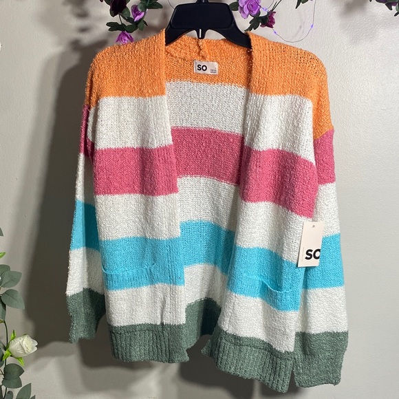 SO Other - SO Women's Colorful Striped Cardigan
